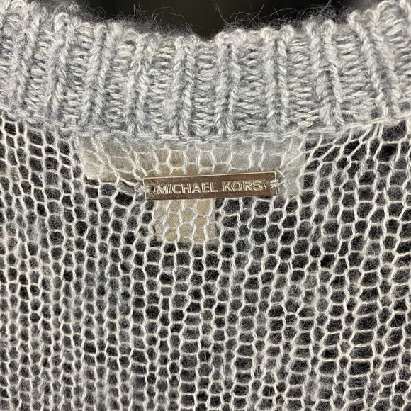Michael Kors Sequins Gray Alpaca Wool Blend Sweater Size Medium - Picture 6 of 10